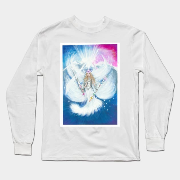 Angel Archelle - Angel Reiki - Light Warrior illustration by Benita Jayne Long Sleeve T-Shirt by BenitaJayne